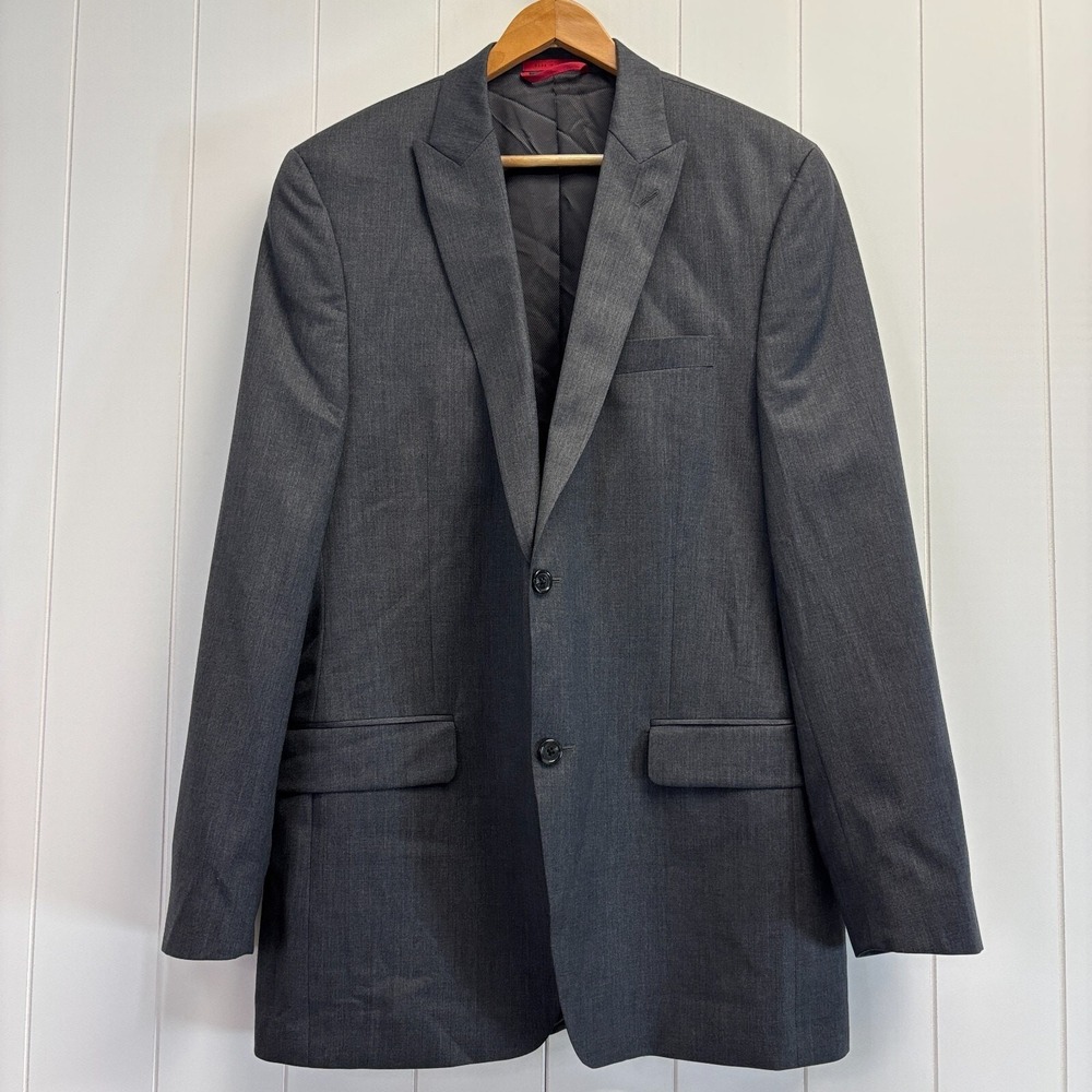 Alfani Career Wool Slim Fit Suit Jacket Men Size 42L Minimalist Office Classic